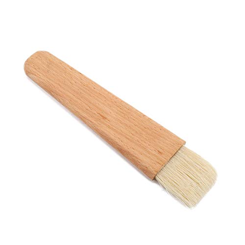 VIFER Pinsel Holz Grillpinsel Backpinsel Ölsauce Butter Küchenwerkzeug(Flat Handle Brush)